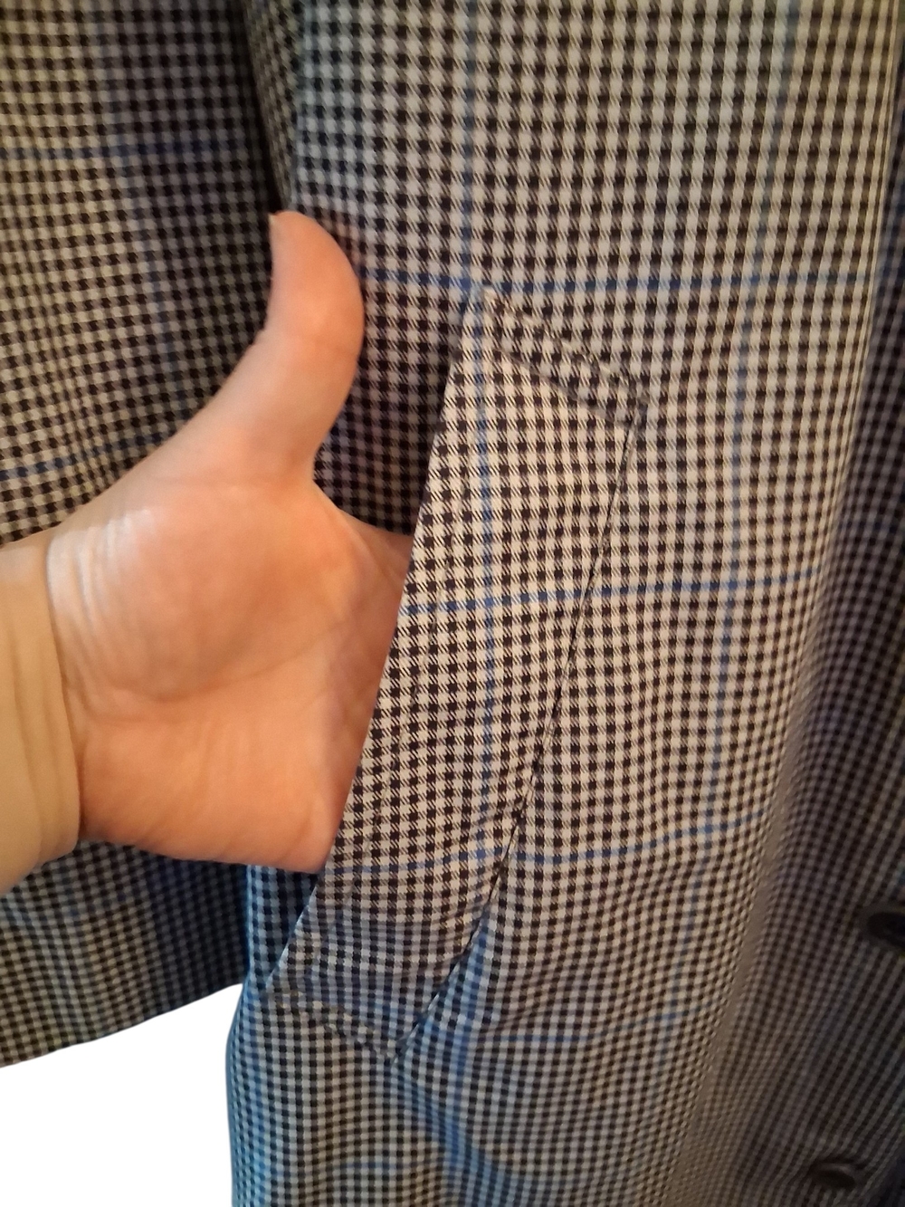 Men's Vintage Houndstooth London Fog Overcoat Size 40 Reg Ivy Academia Preppy - Picture 6 of 8